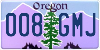OR license plate 008GMJ