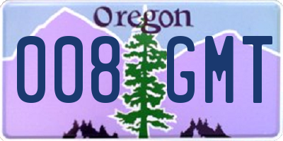 OR license plate 008GMT