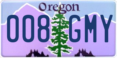 OR license plate 008GMY