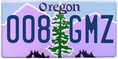 OR license plate 008GMZ