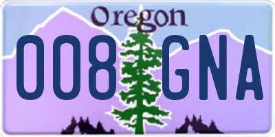 OR license plate 008GNA