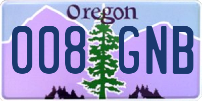 OR license plate 008GNB