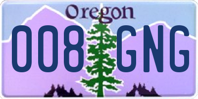OR license plate 008GNG