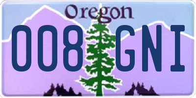 OR license plate 008GNI