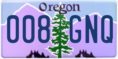 OR license plate 008GNQ