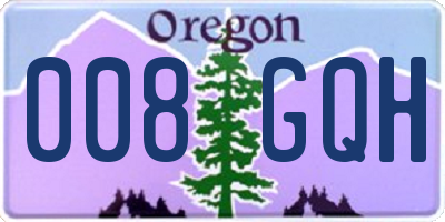 OR license plate 008GQH