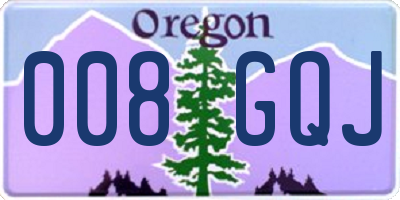 OR license plate 008GQJ