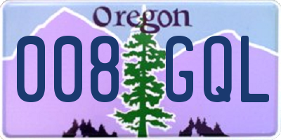 OR license plate 008GQL