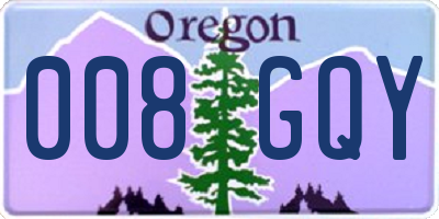 OR license plate 008GQY