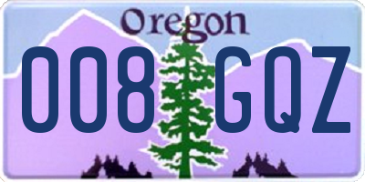 OR license plate 008GQZ