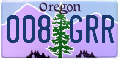 OR license plate 008GRR