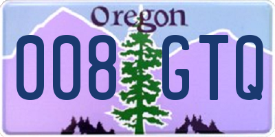 OR license plate 008GTQ