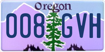 OR license plate 008GVH