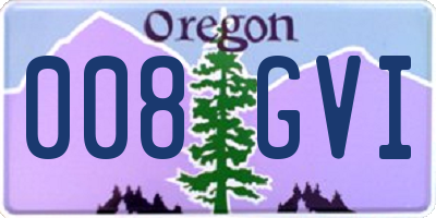 OR license plate 008GVI