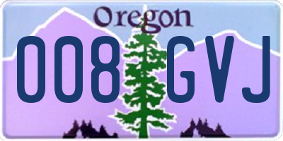 OR license plate 008GVJ