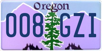 OR license plate 008GZI