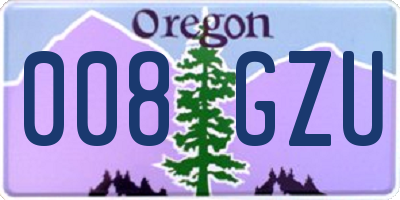 OR license plate 008GZU