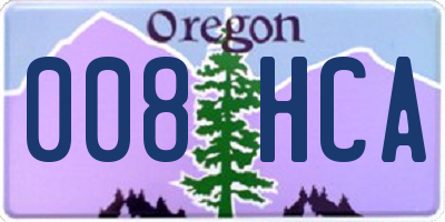 OR license plate 008HCA