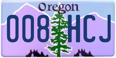 OR license plate 008HCJ