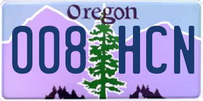 OR license plate 008HCN