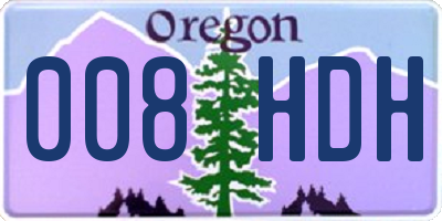 OR license plate 008HDH