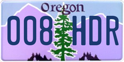 OR license plate 008HDR