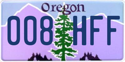 OR license plate 008HFF