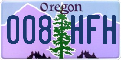 OR license plate 008HFH