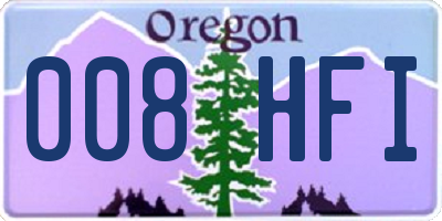 OR license plate 008HFI