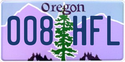 OR license plate 008HFL
