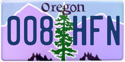 OR license plate 008HFN