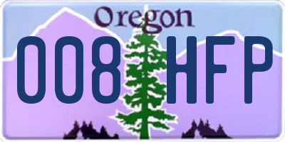 OR license plate 008HFP