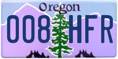 OR license plate 008HFR