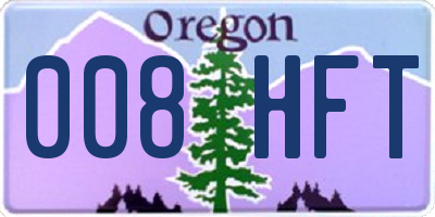 OR license plate 008HFT