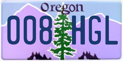 OR license plate 008HGL