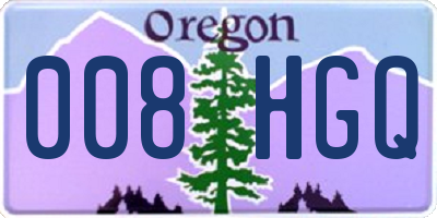 OR license plate 008HGQ