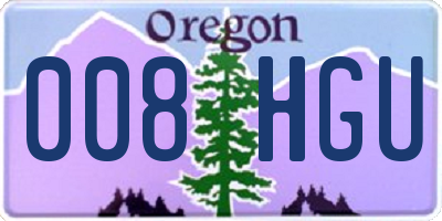 OR license plate 008HGU