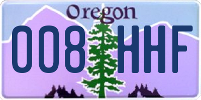 OR license plate 008HHF