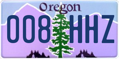 OR license plate 008HHZ