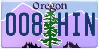 OR license plate 008HIN