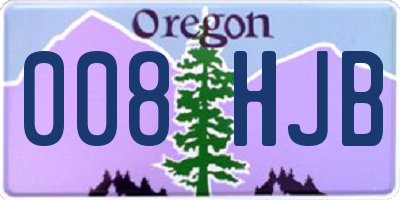 OR license plate 008HJB