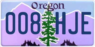OR license plate 008HJE