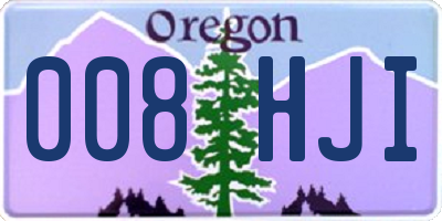 OR license plate 008HJI