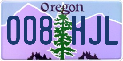 OR license plate 008HJL