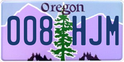 OR license plate 008HJM