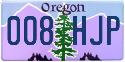 OR license plate 008HJP