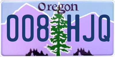 OR license plate 008HJQ
