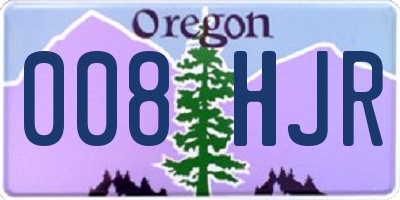OR license plate 008HJR