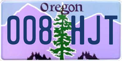 OR license plate 008HJT