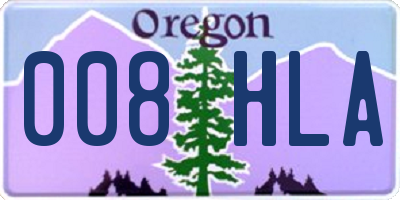 OR license plate 008HLA
